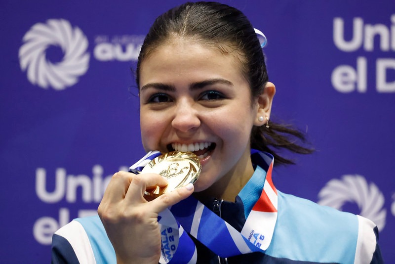 María Alejandra Higueros, nuestra abanderada, se lució por completo en el Tatami para conquistar la medalla de Oro en la modalidad de Pomsaee de Taekwondo